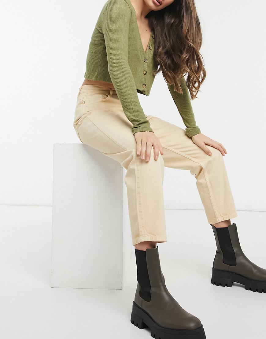 ŻÓŁTE SPODNIE JEANS 
