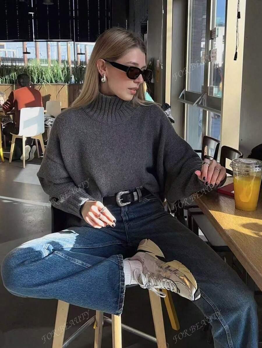 SWETER DAMSKI Z GOLFEM