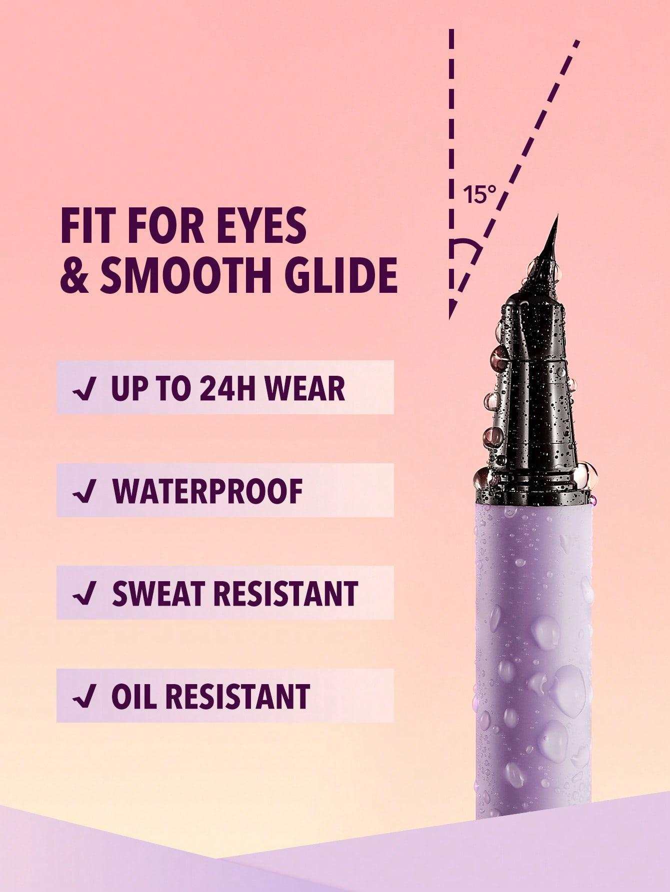 czarny eyeliner w pisaku