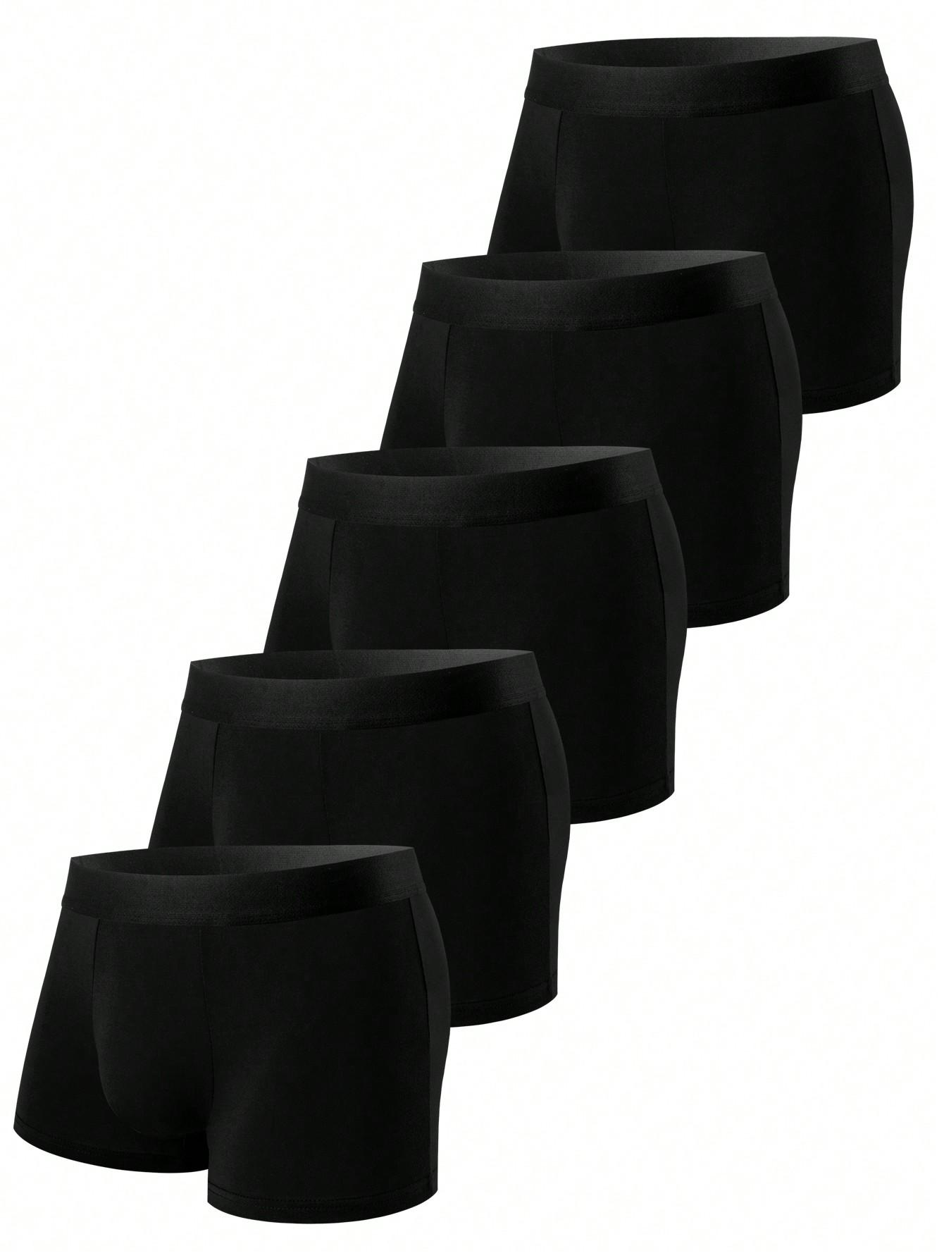 CZARNE MAJTKI BOKSERKI 5-PACK