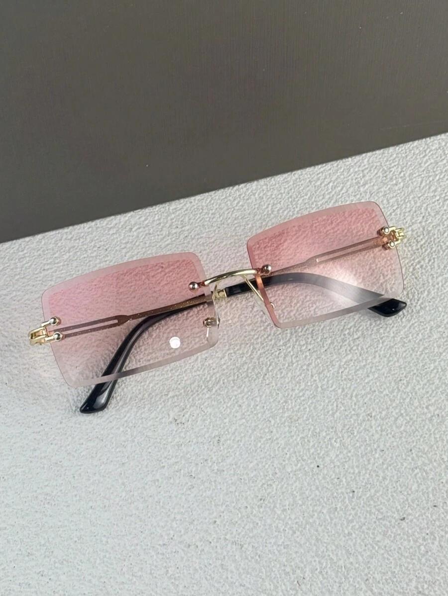 różowe okulary przeciwsłoneczne 