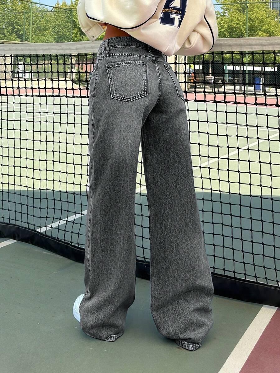 SZARE SPODNIE JEANS 