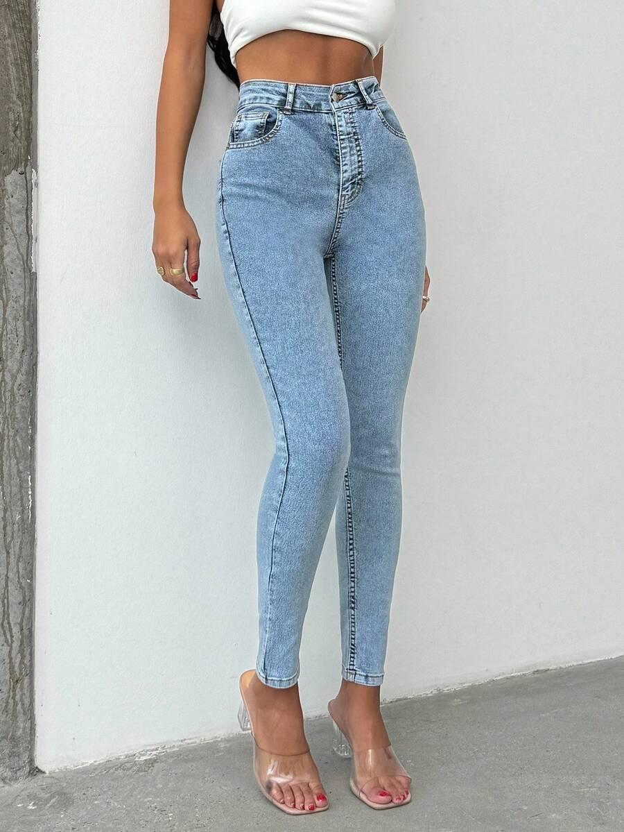 NIEBIESKIE SPODNIE JEANS RURKI