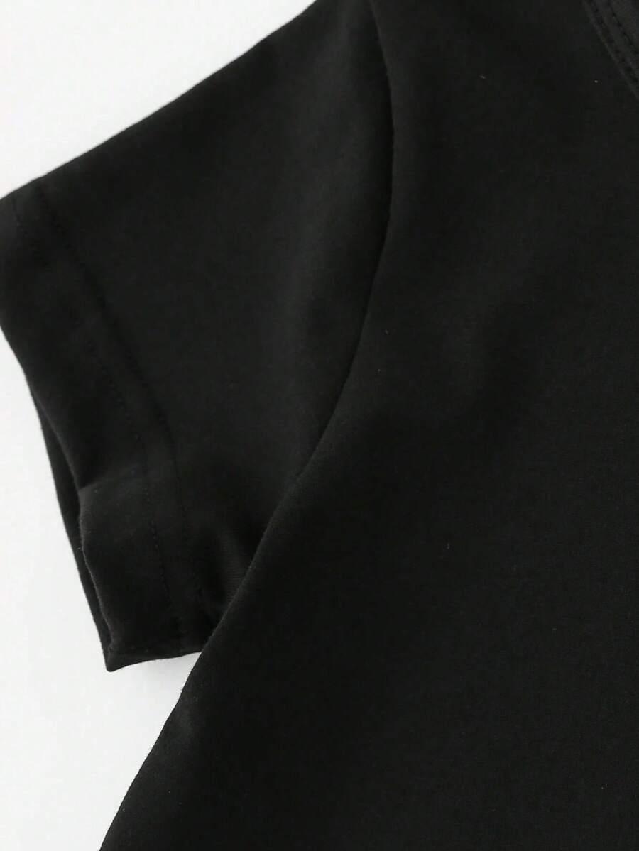 czarny t-shirt print