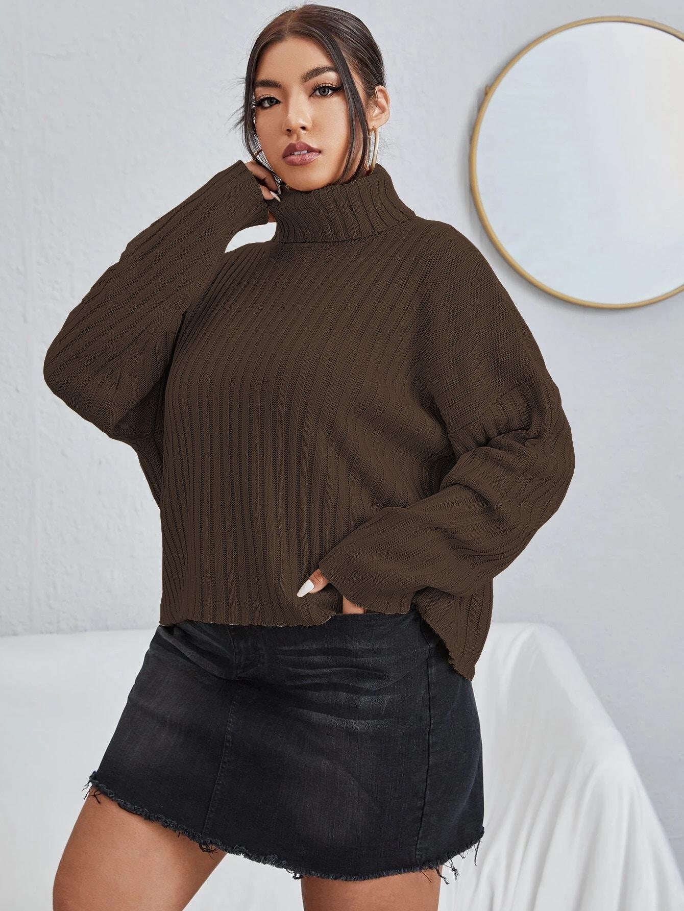 BRĄZOWY SWETER GOLF