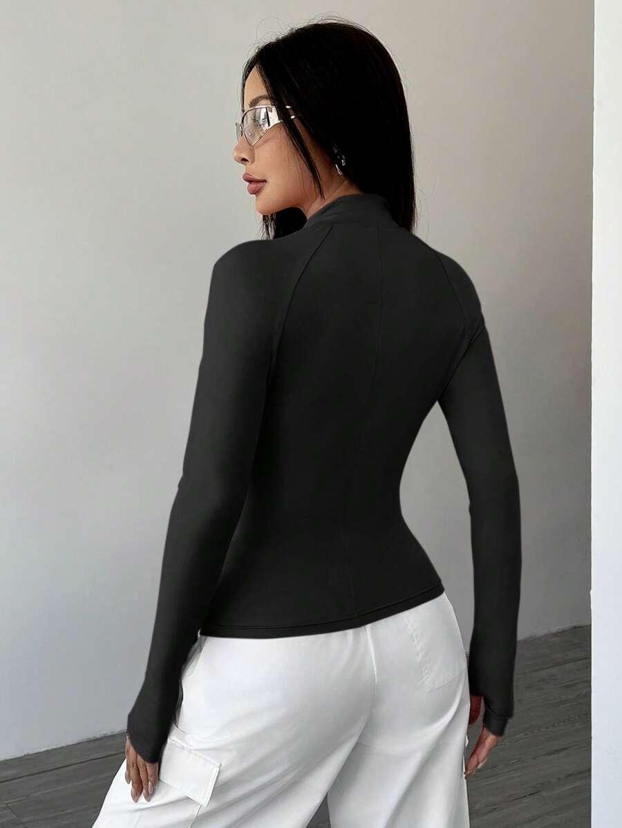 CZARNA BLUZA ZAMEK