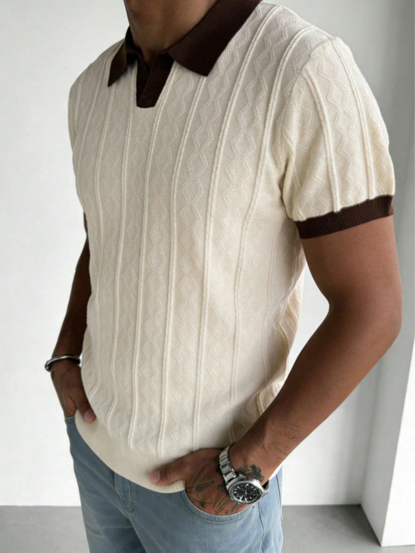 beżowy sweter wzór