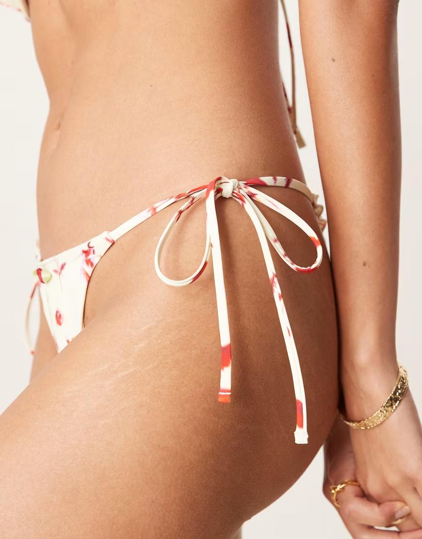 dół od bikini print kwiaty