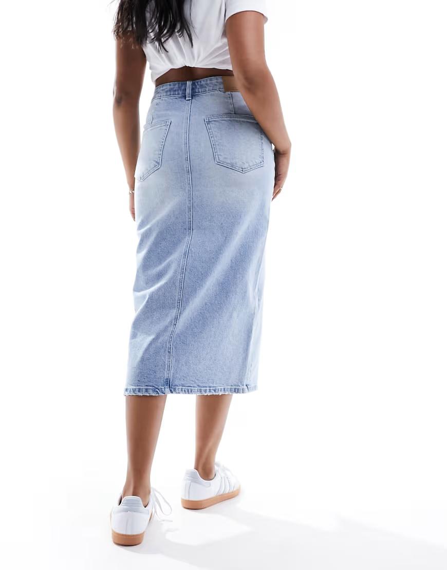 NIEBIESKA MIDI SPÓDNICA JEANS