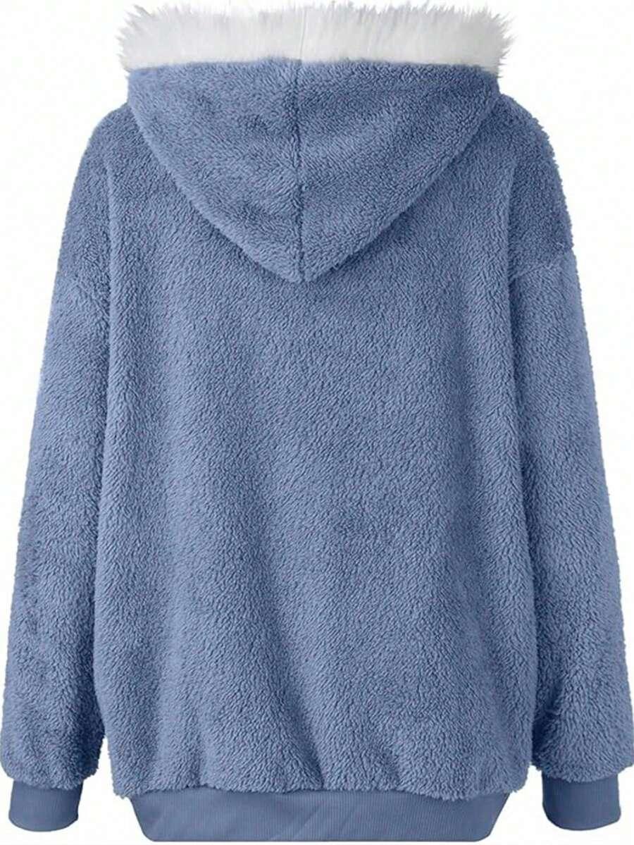 niebieska bluza kaptur