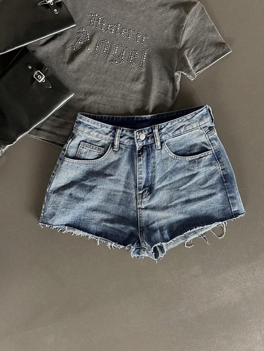 SPODENKI JEANS WYSOKI STAN