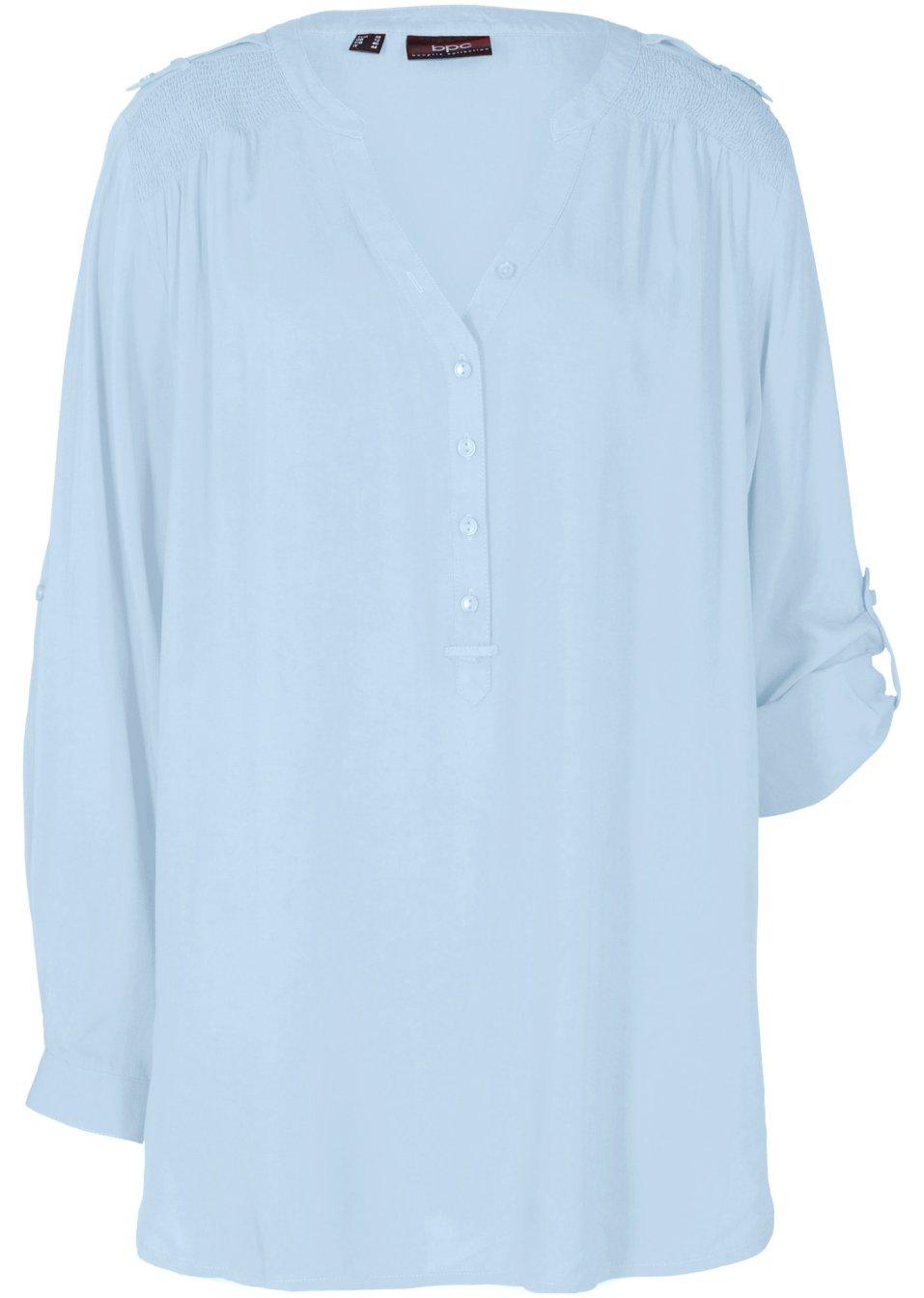NIEBIESKA BLUZKA V-NECK 