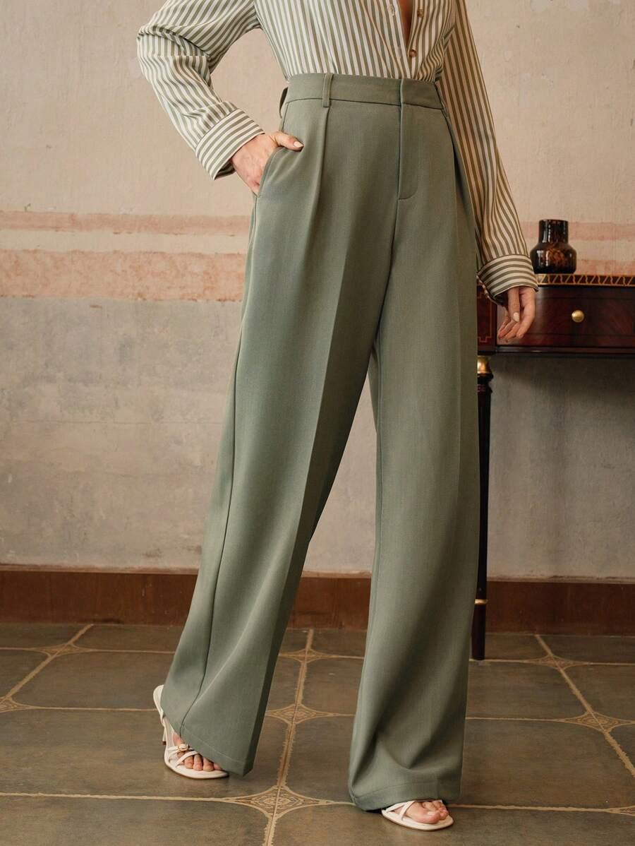 zielone spodnie casual