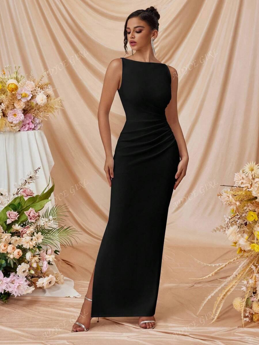 CZARNA MAXI SUKIENKA 