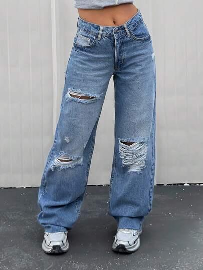 NIEBIESKIE SPODNIE JEANS