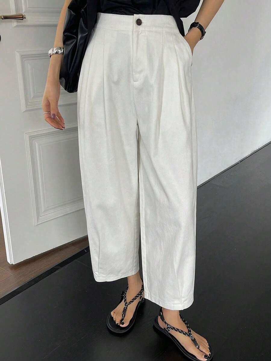 BIAŁE SPODNIE JEANS