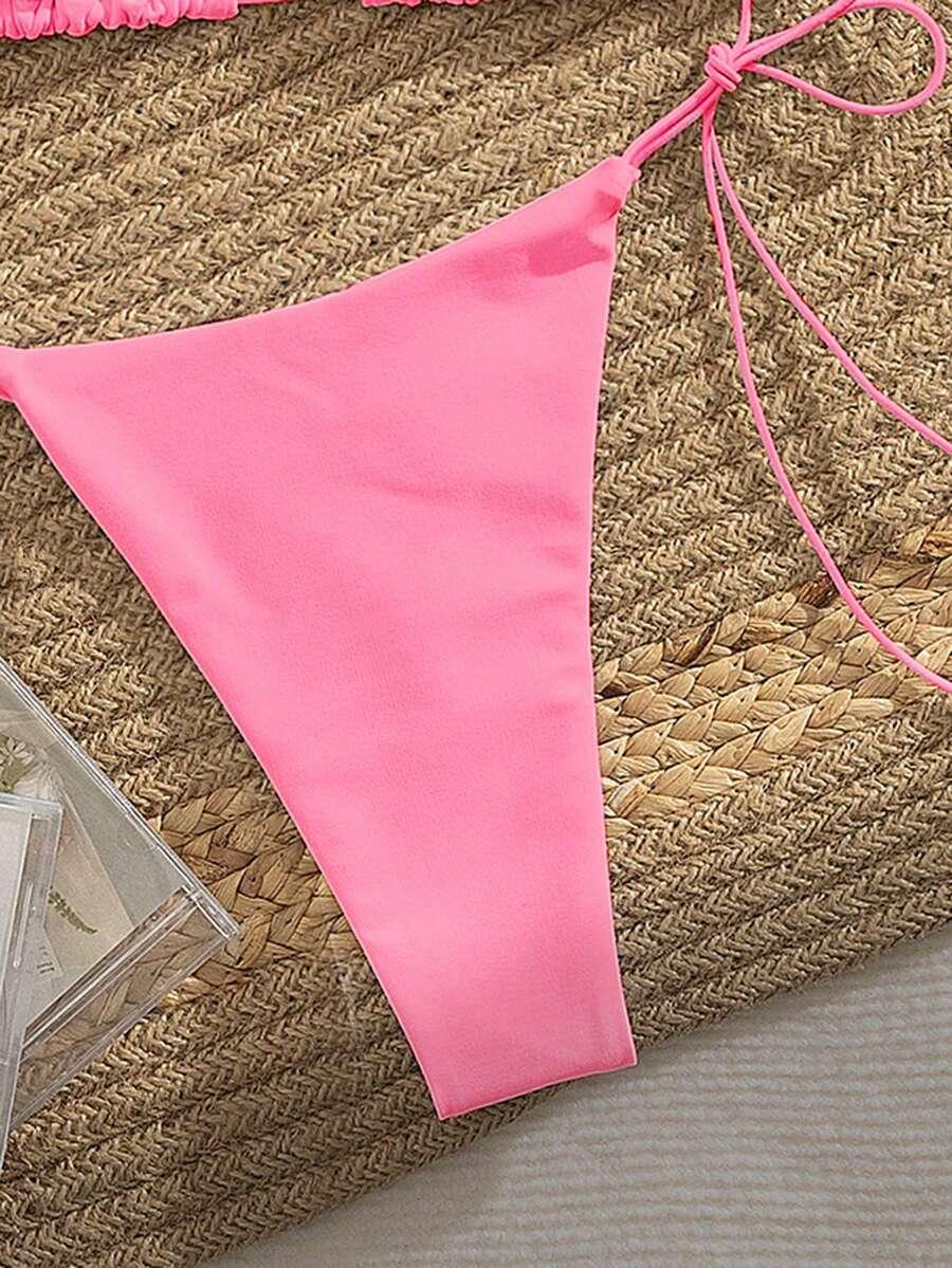 różowy dół od bikini