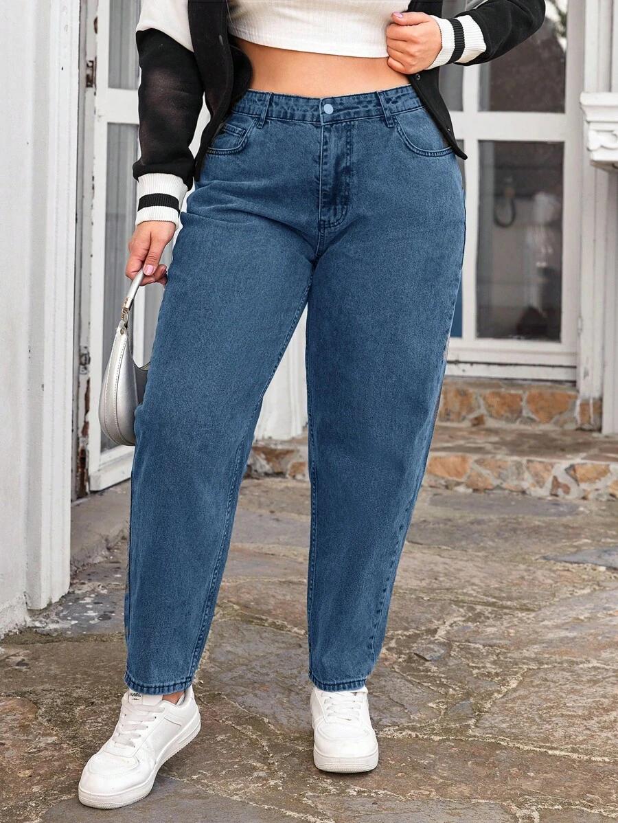 SPODNIE MOM JEANS WYSOKI STAN