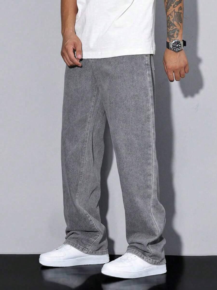 szare spodnie jeans