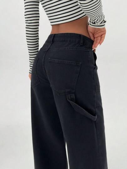 czarne spodnie jeans 