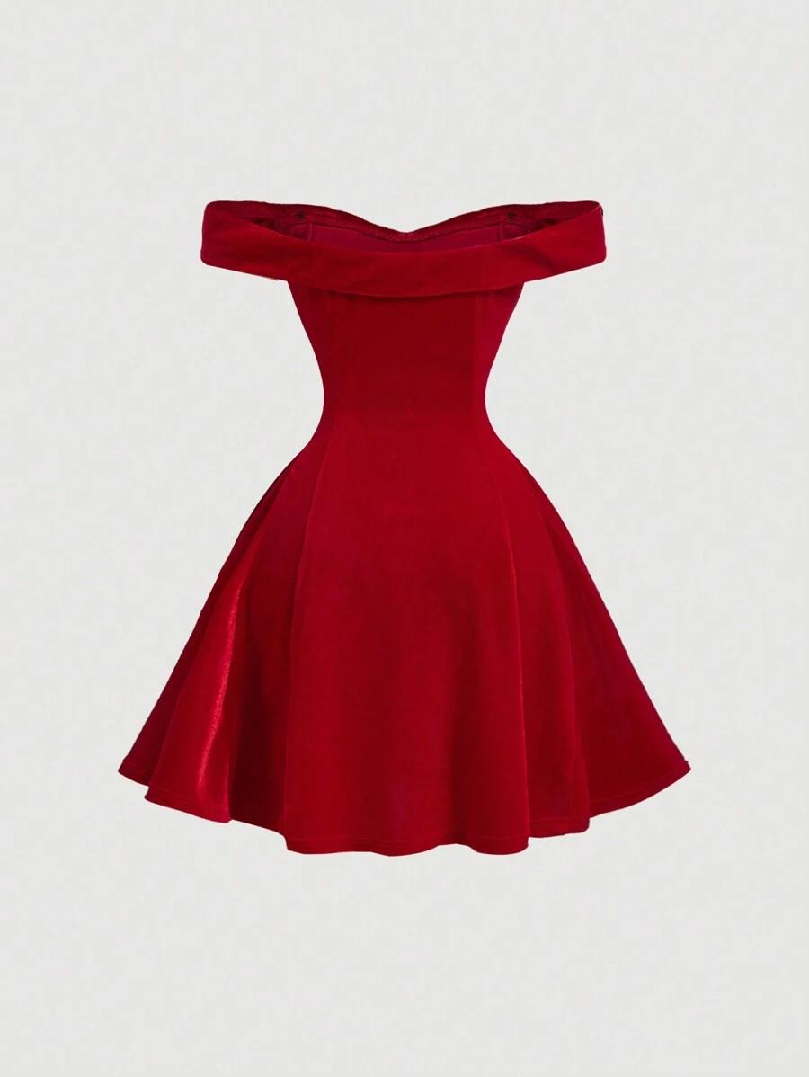 czerwona mini sukienka 
