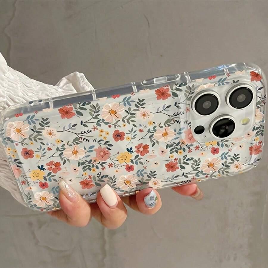 etui na telefon iPhone 12 kwiaty 