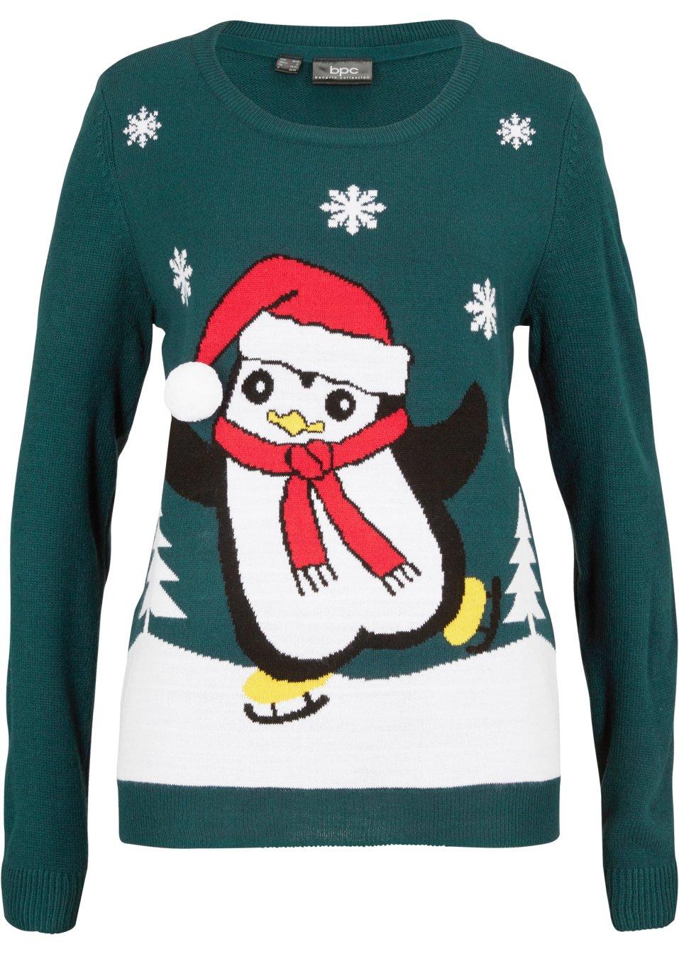 ŚWIĄTECZNY SWETER OKRĄGŁY DEKOLT