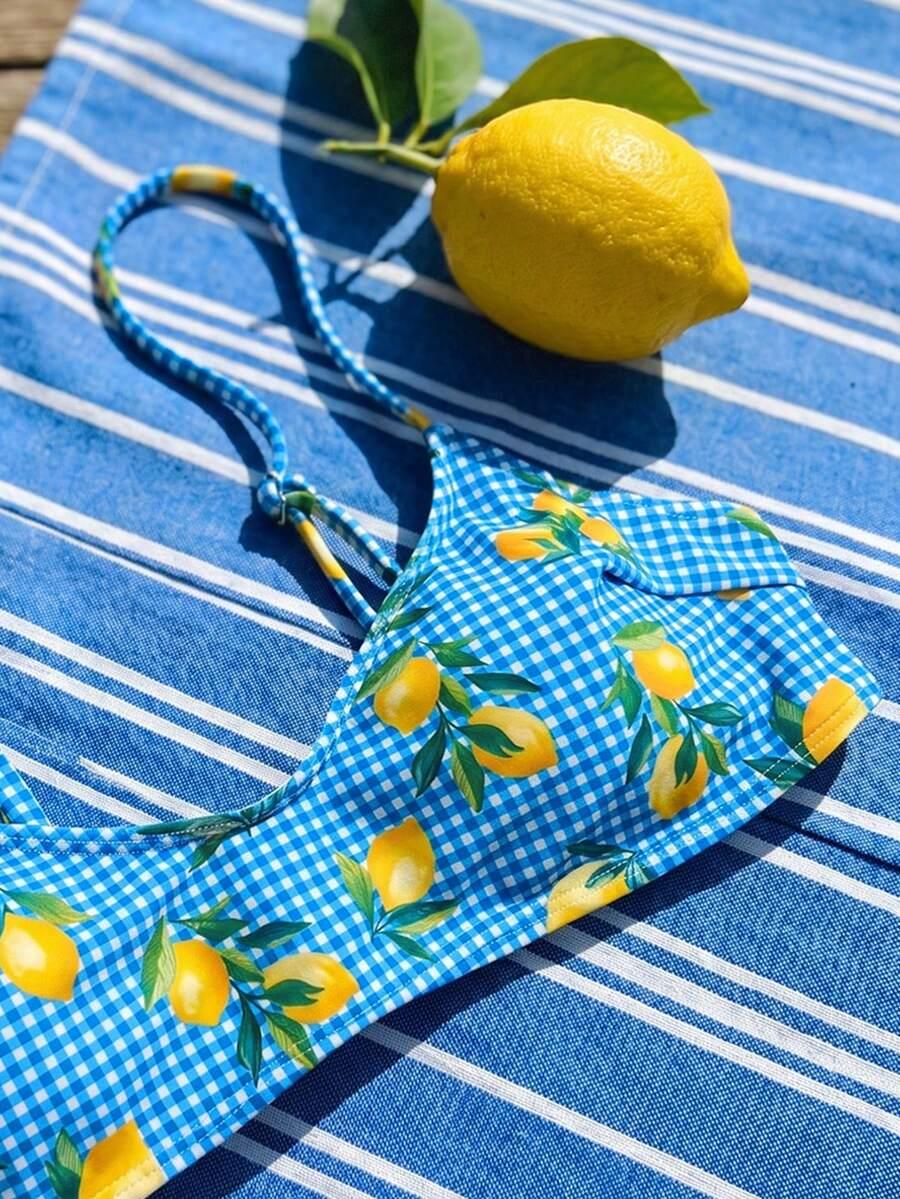 góra od bikini wzór cytryny