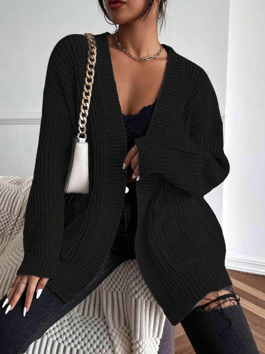 CZARNY SWETER NARZUTKA