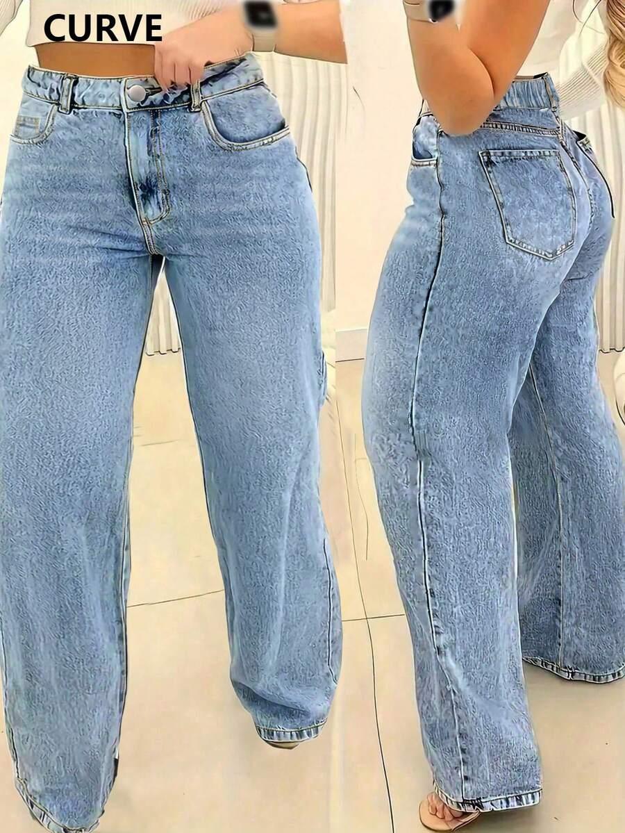 spodnie jeans wysoki stan 