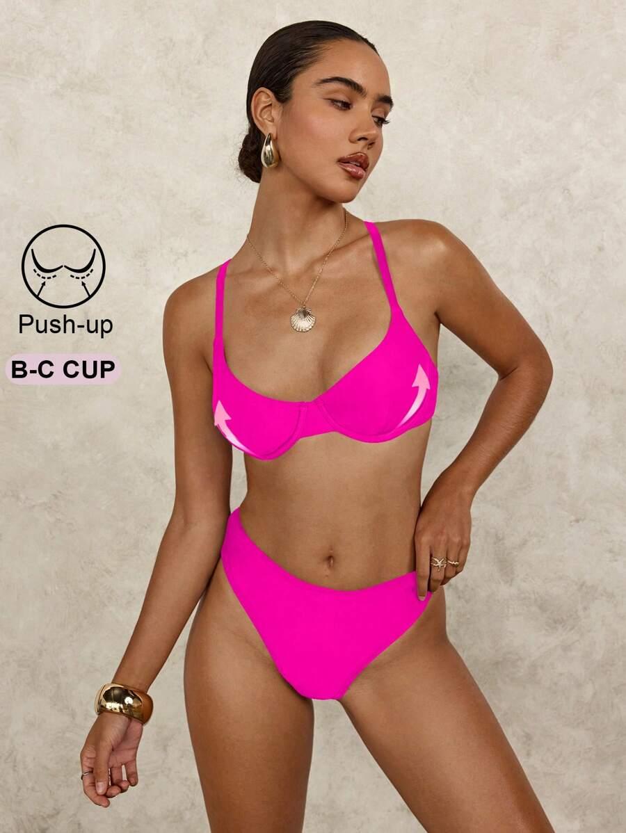 różowa góra od bikini 