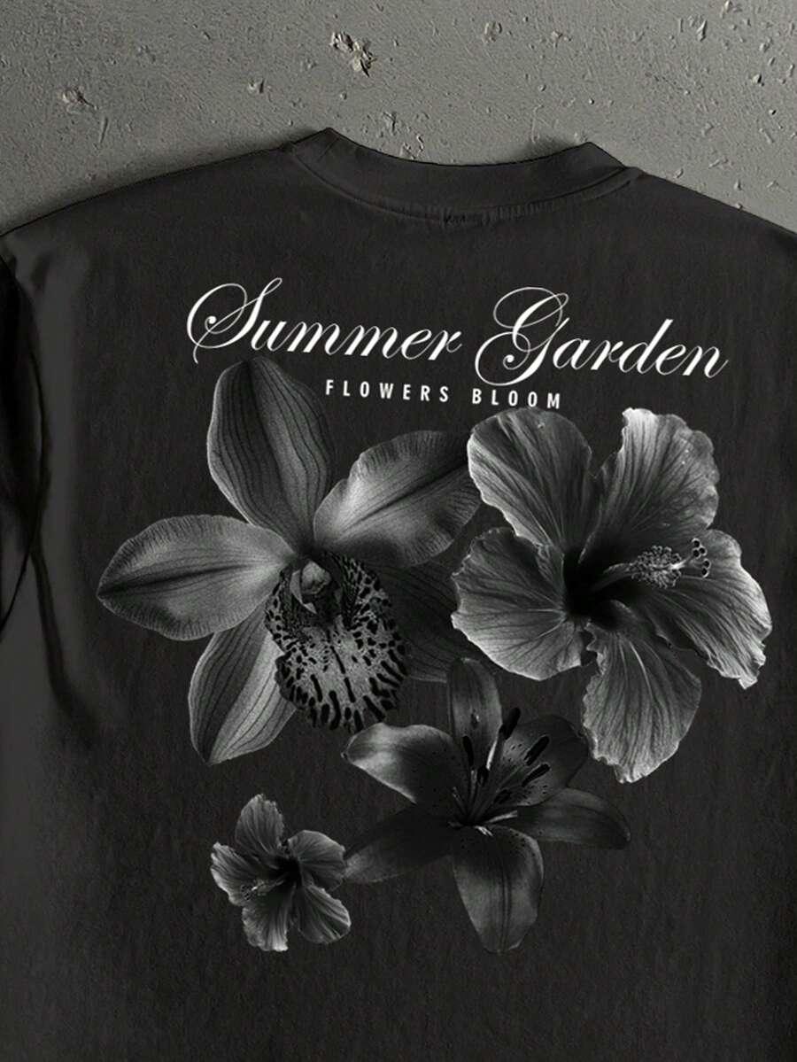 czarny t-shirt print
