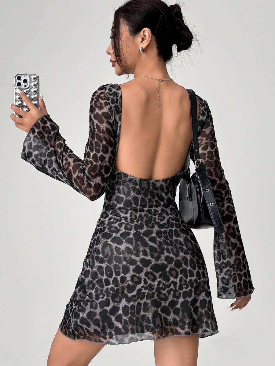 mini sukienka animal print