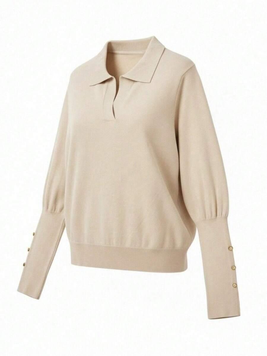 beżowy dzianinowy sweter