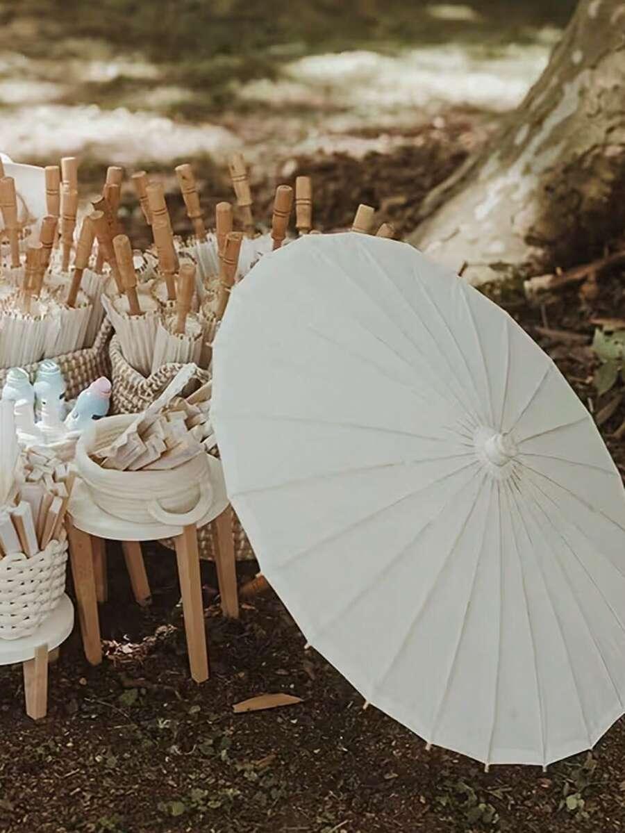 biały mini parasol