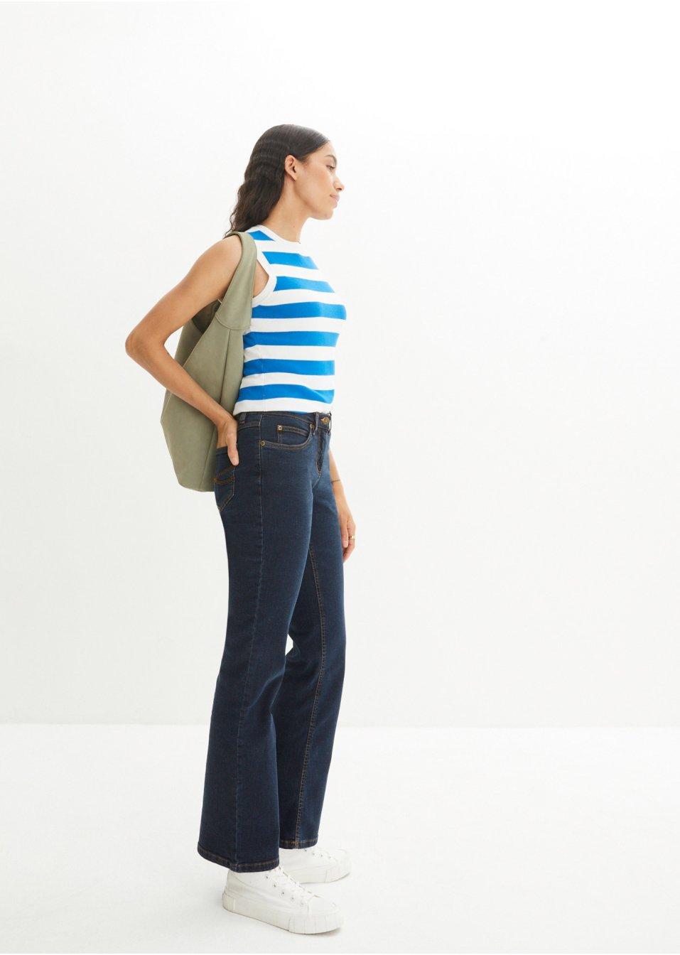 GRANATOWE SPODNIE JEANS BOOTCUT