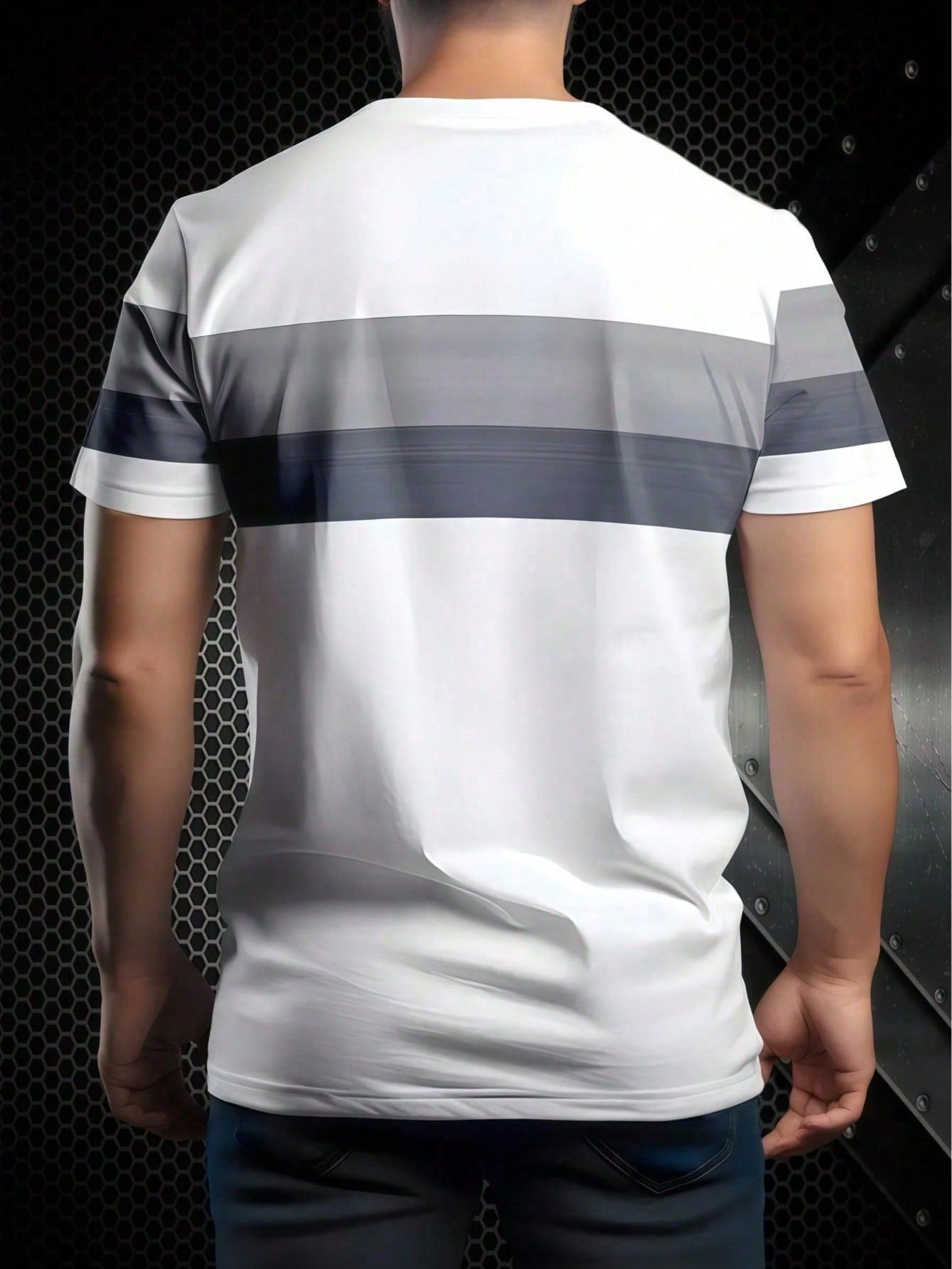biały t-shirt wzór