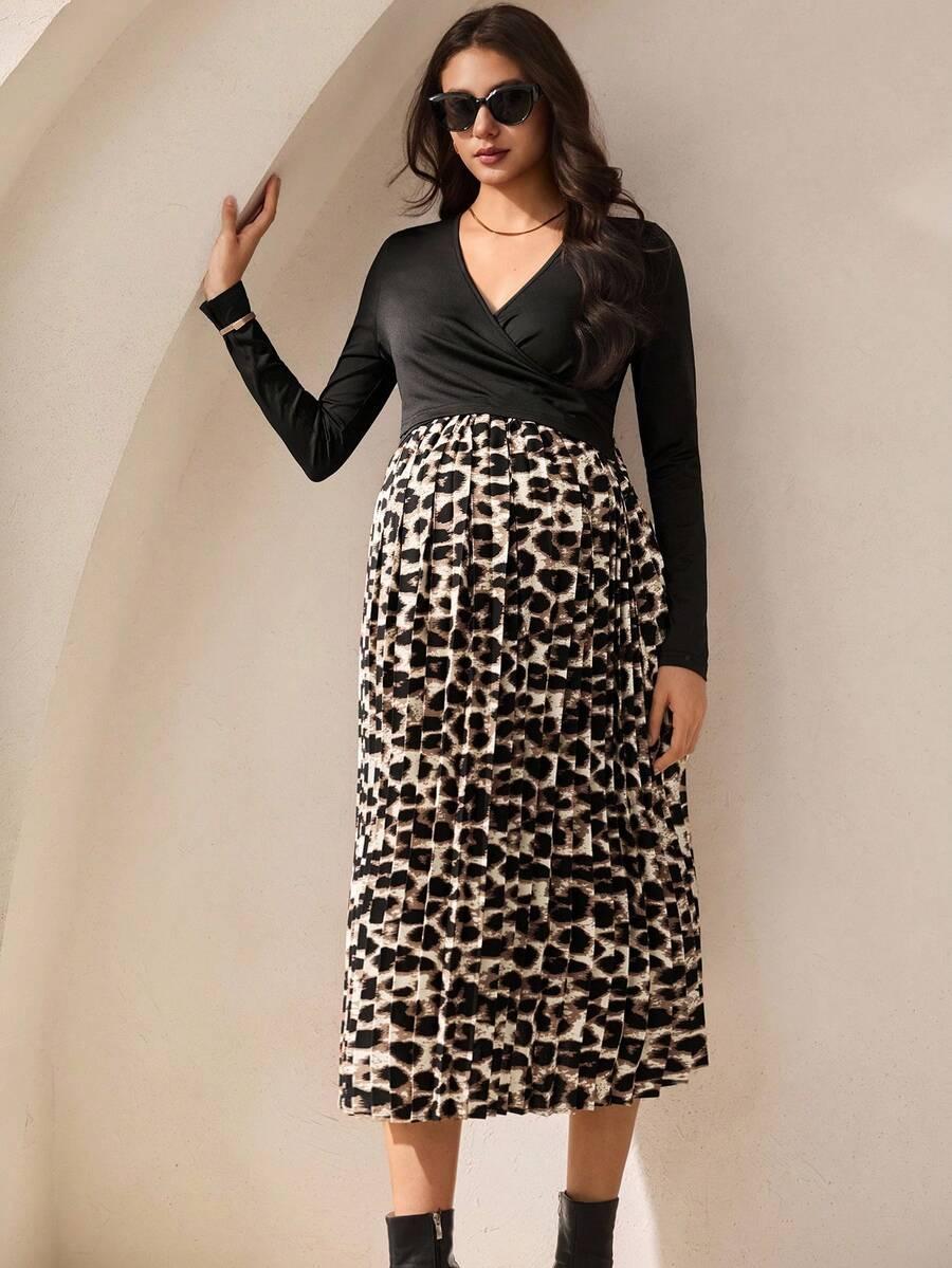 ciążowa sukienka animal print