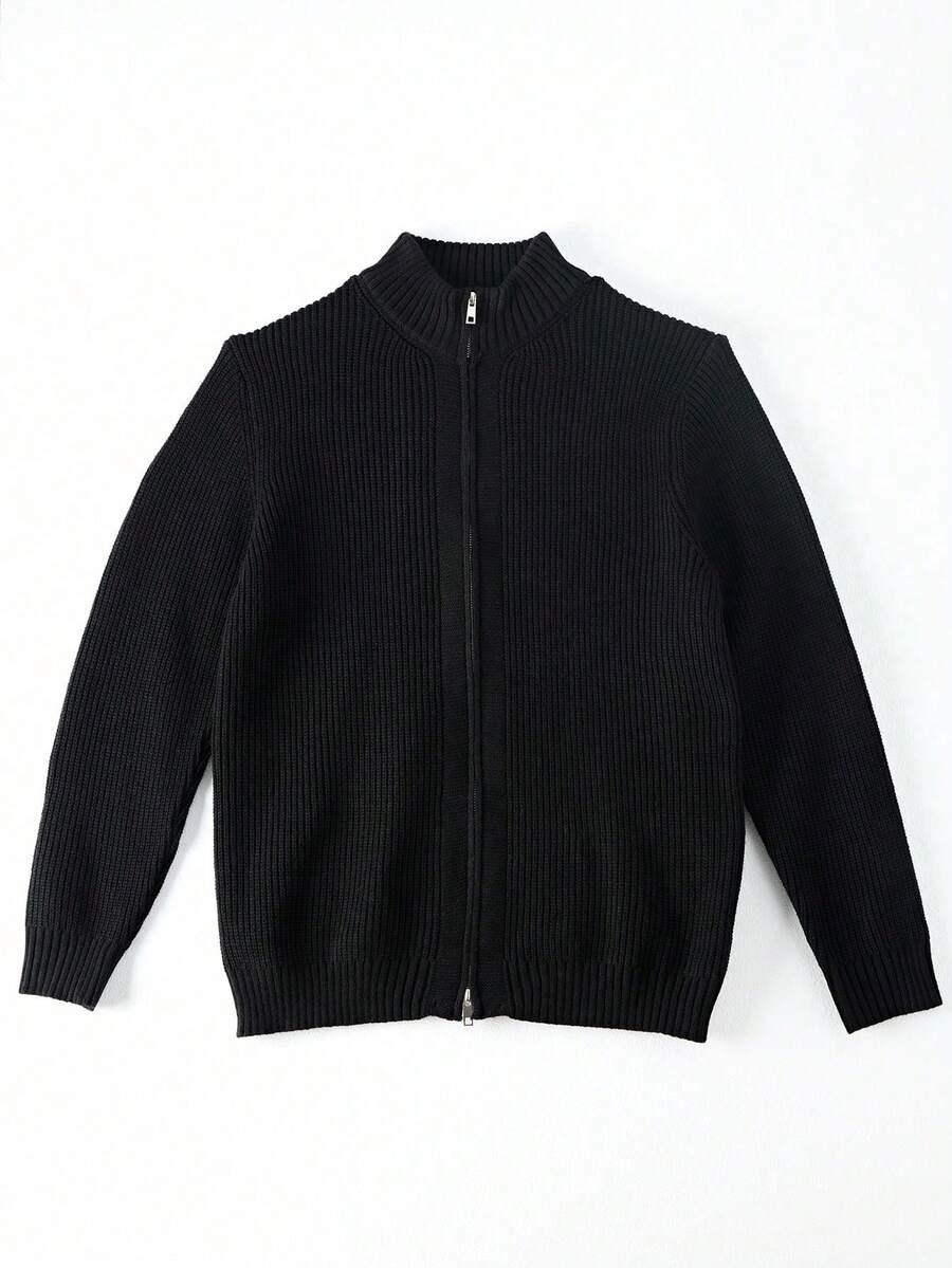 czarny dzianinowy sweter