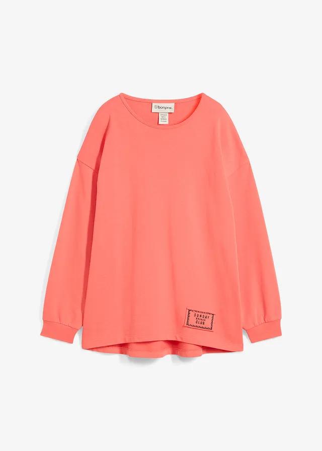 BLUZA Z DŁUŻSZYM TYŁEM Z MIESZANKI BAWEŁNY
