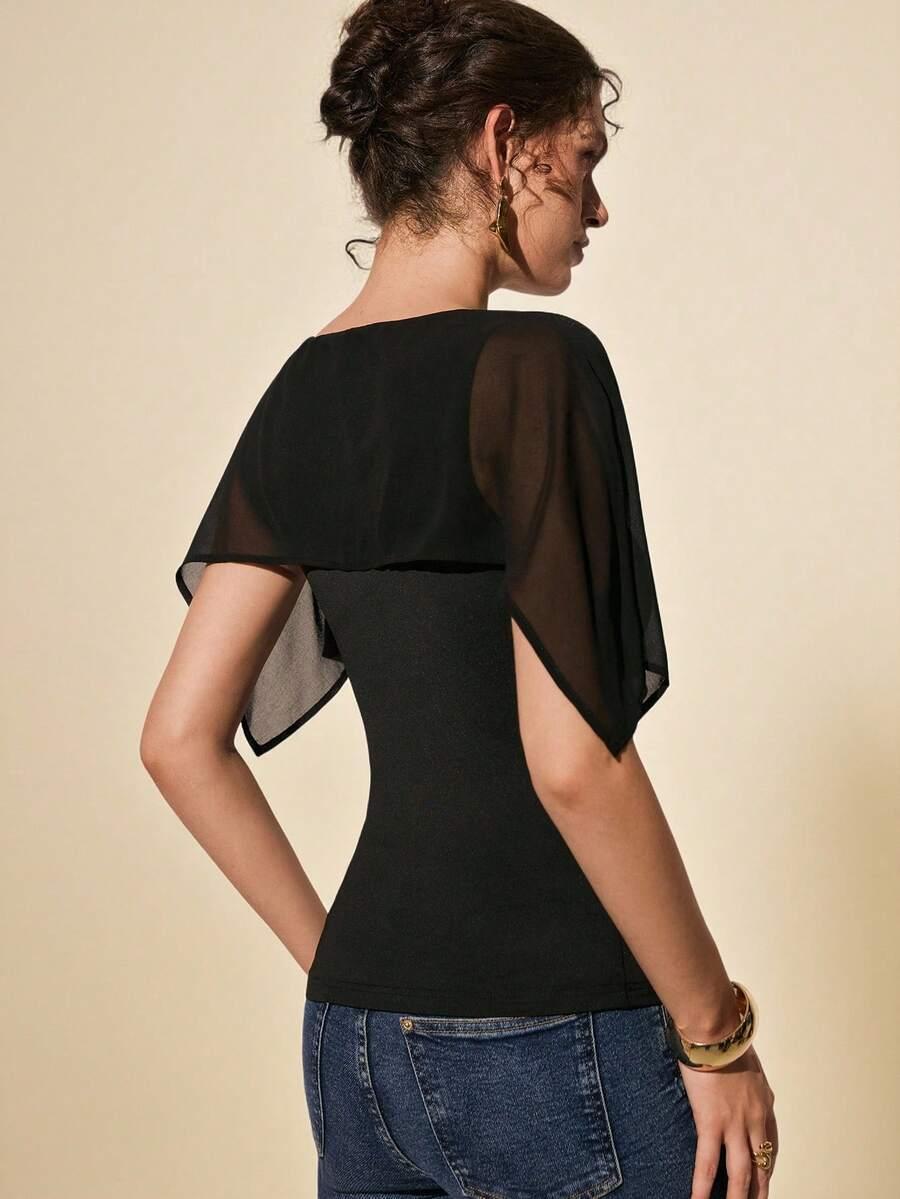 CZARNY TOP CASUAL 