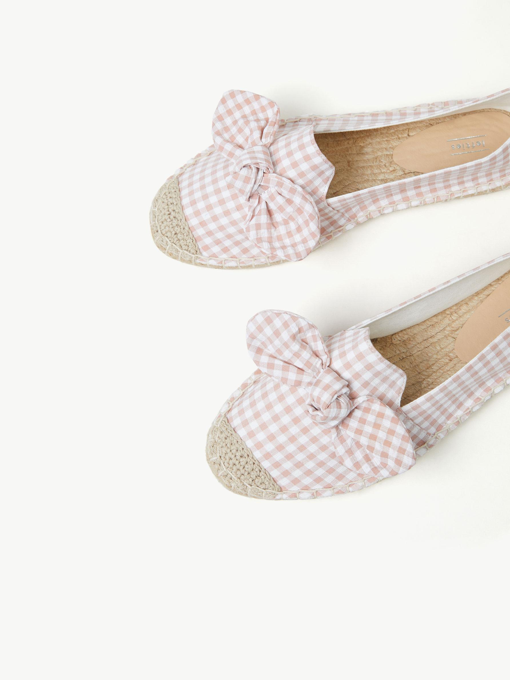  ESPADRYLE WZÓR KRATKA KOKARDA