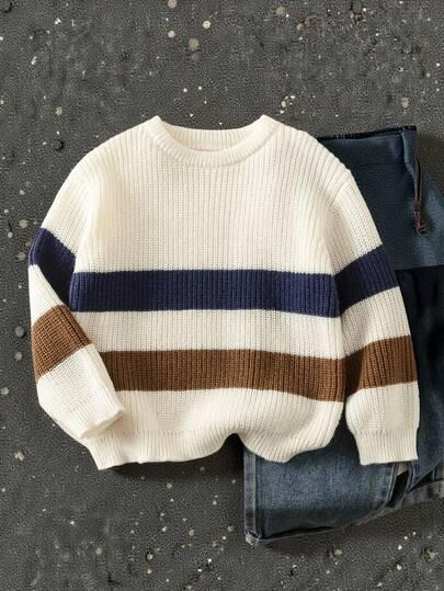SWETER wzór PASKI