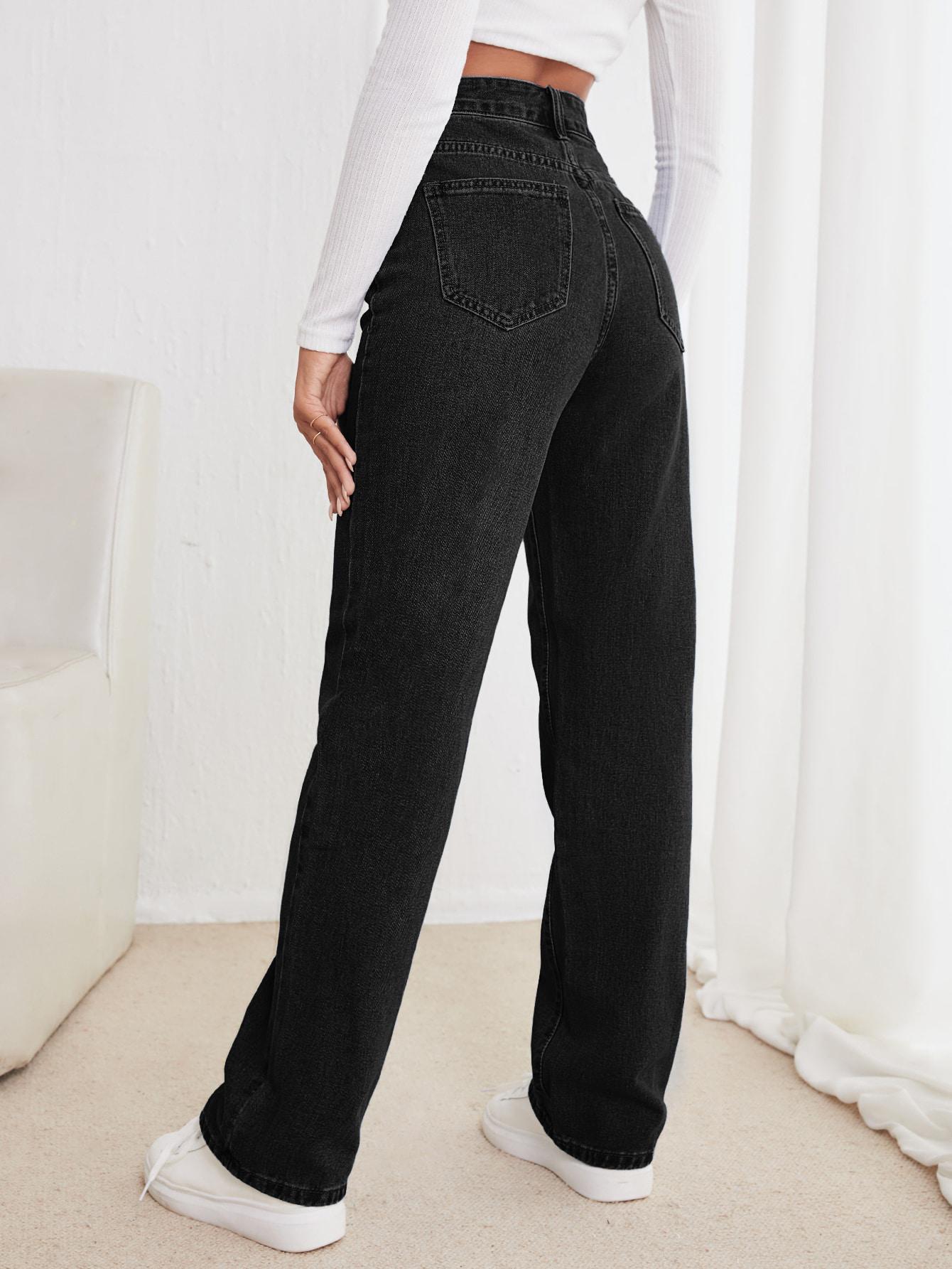 PROSTE SPODNIE JEANS WYSOKI STAN