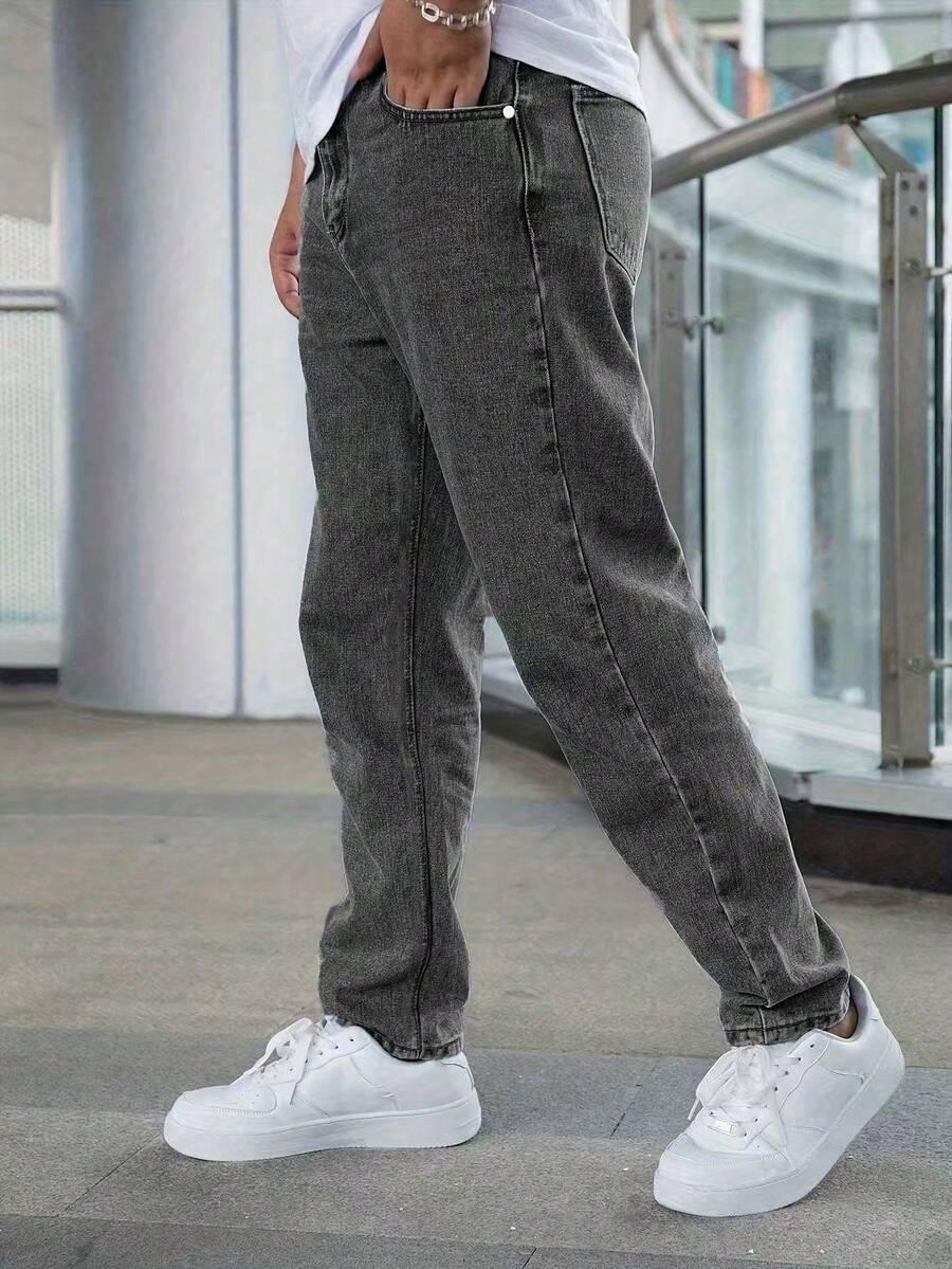 szare spodnie jeans