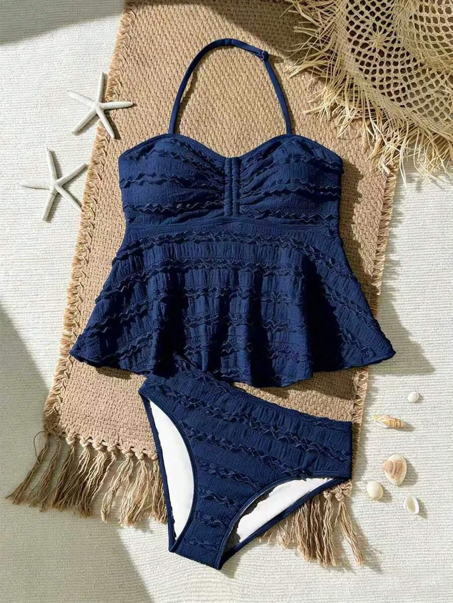 KOMPLET TANKINI Z FALBANAMI