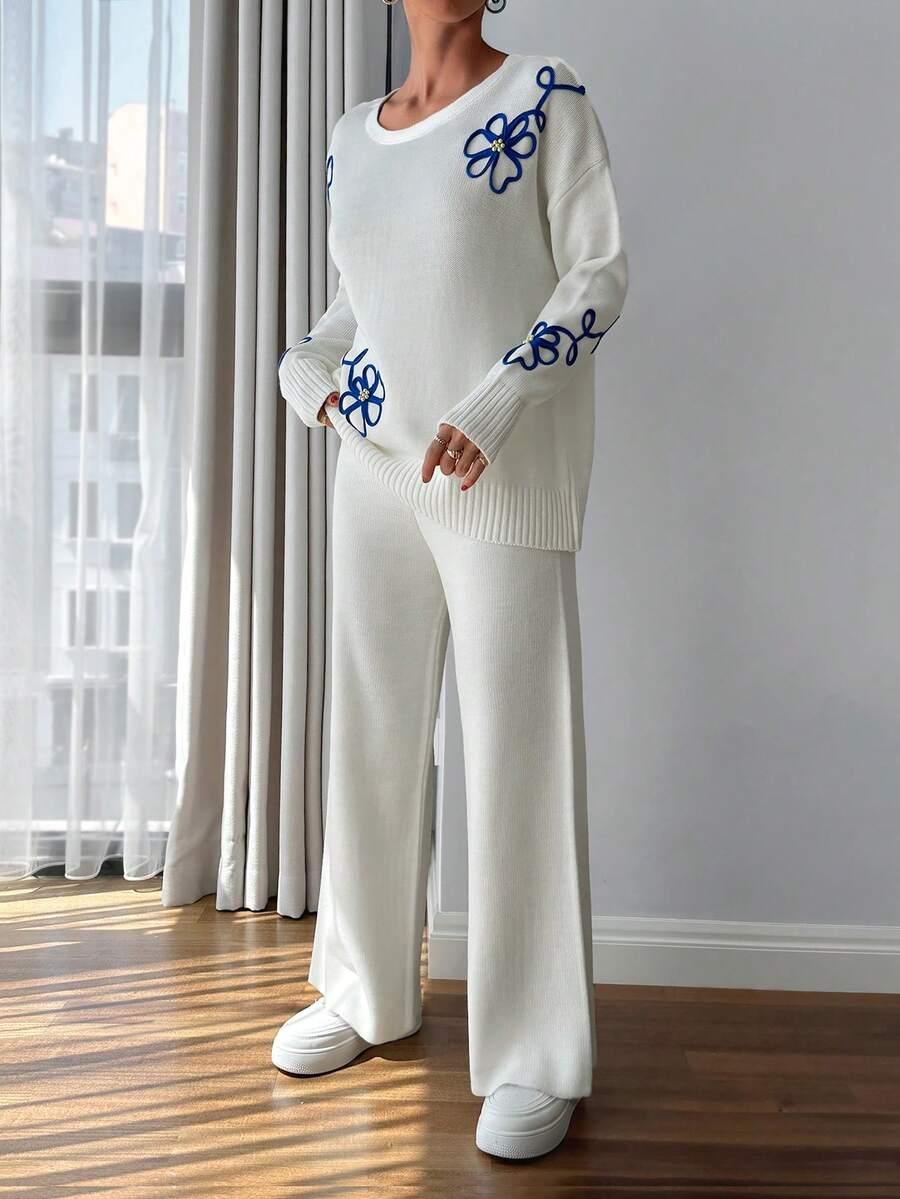 SWETER SPODNIE KOMPLET