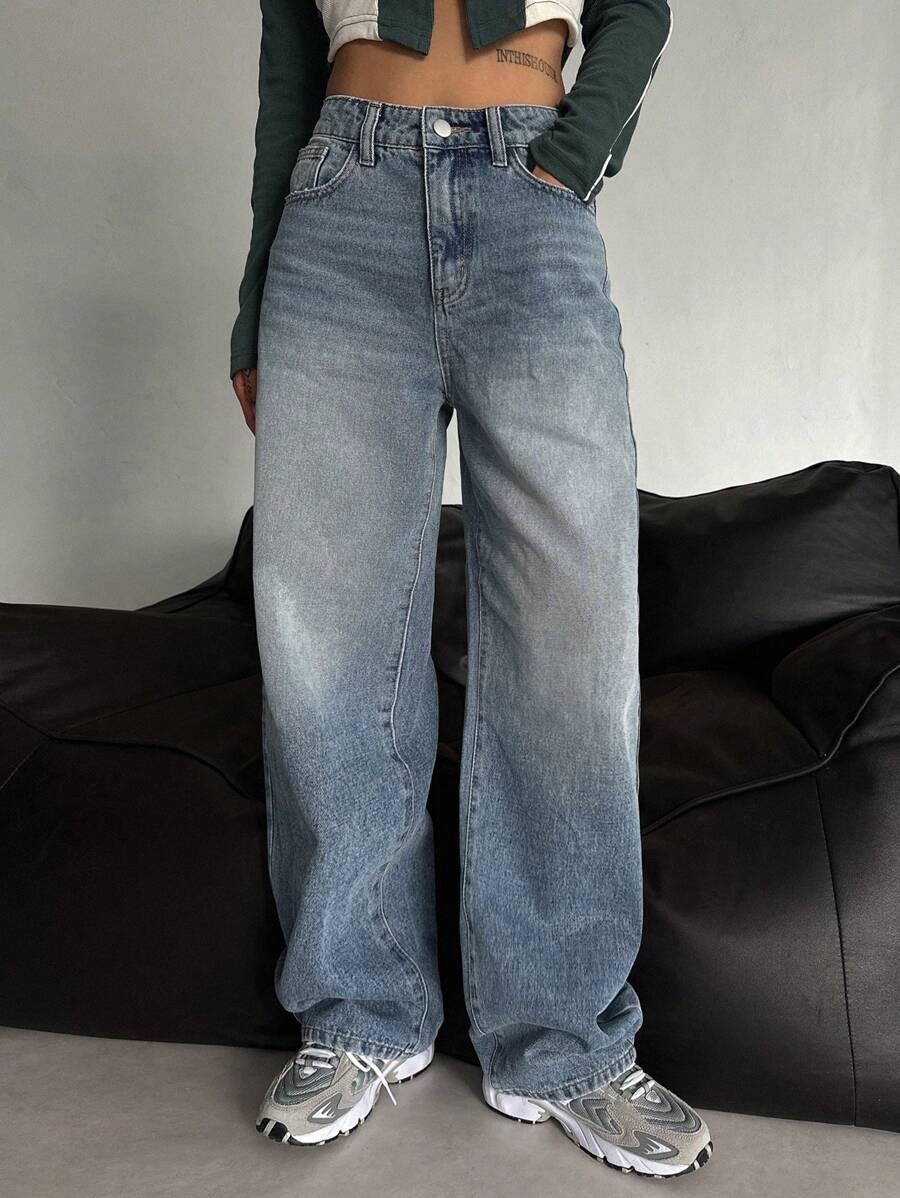 NIEBIESKIE SPODNIE JEANS