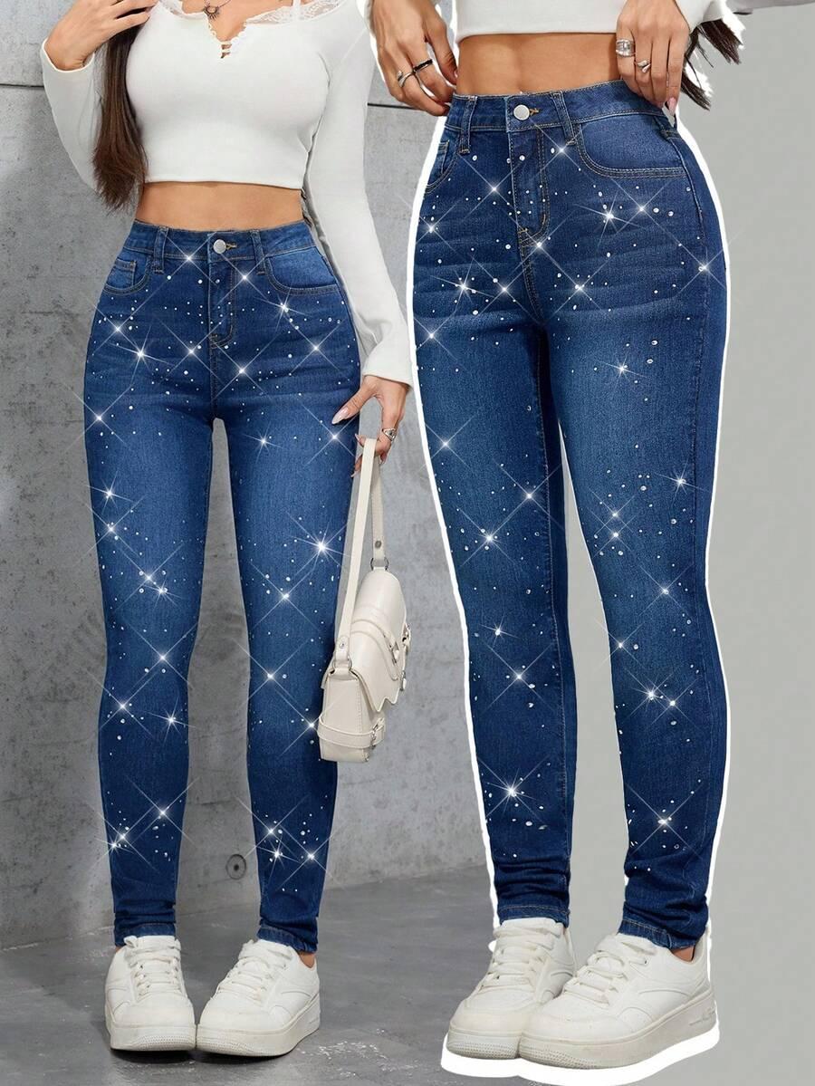 NIEBIESKIE SPODNIE JEANS