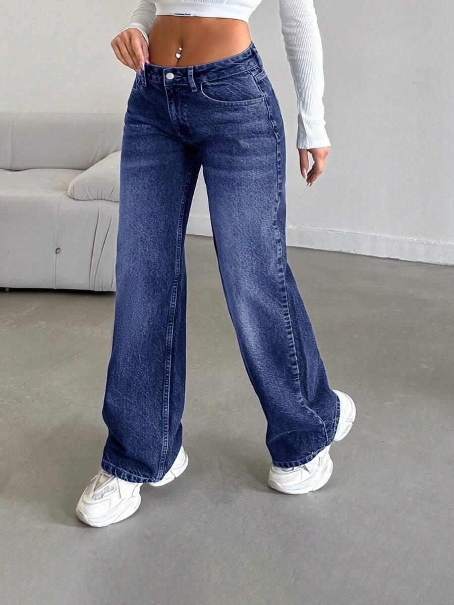 NIEBIESKIE SPODNIE JEANS